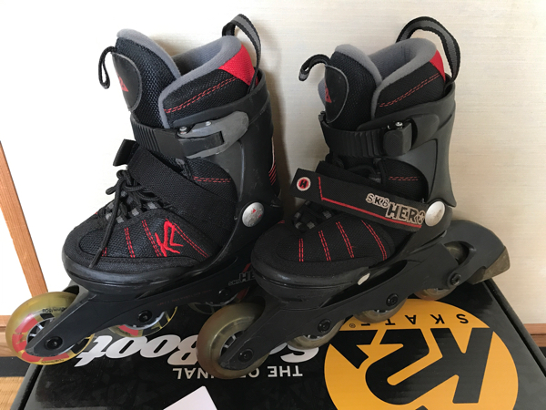 USED ☆ K2 インラインスケート SK8 Hero 17-20.5