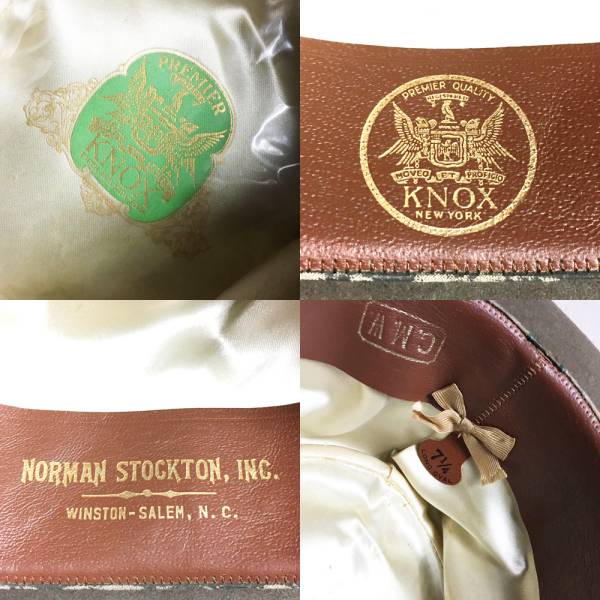 VINTAGE プレミア! 50年代 KNOX 7 1/4 PREMIER ノックス OLIVE 7 1/4