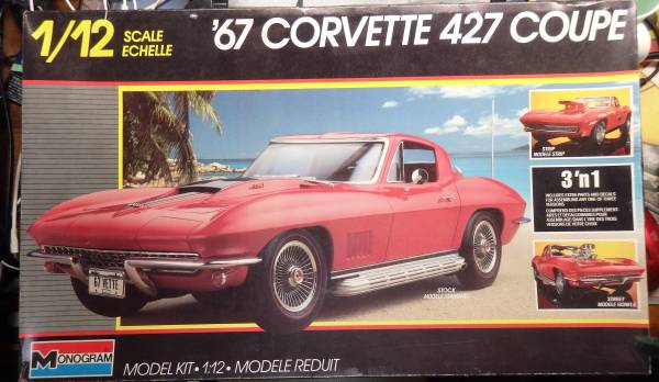 Monogram - Corvette 0 1⁄12 Coupe 1 1:12 Kit 2 for Car 3 モノグラム