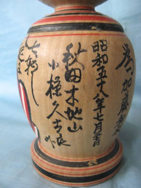小椋久太郎 Kokeshi Wiki - 伝統こけし だるま柄こけし（木地山系 昭和