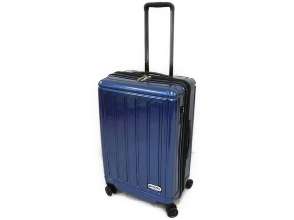 1円】 中古 Outdoor キャリーバッグ スーツケース 鍵付き メタリック