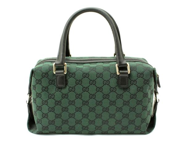 12万新品◇GUCCIグッチGGパターン グリーンミニボストンバッグ