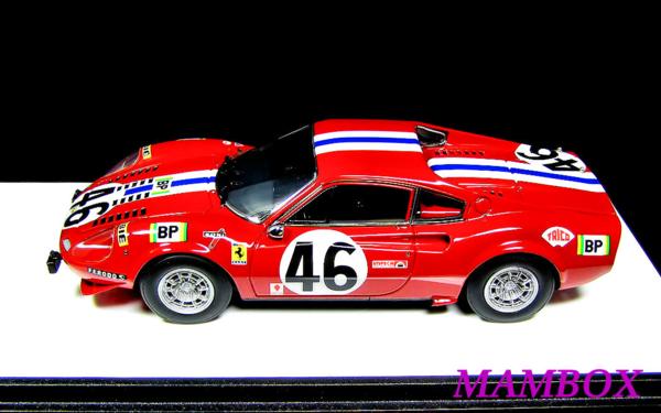 【フリマ】MU☆1/43 EM165A フェラーリ DINO 246 GT/C #2678 N.A.R.T. No.46 24h LeMans 1972