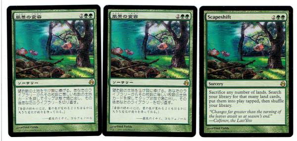 風景の変容　3枚　日2英1 MTG 風景の変容 日日英 3枚セット プレイ用 送料無料 MTG 【公式通販】
