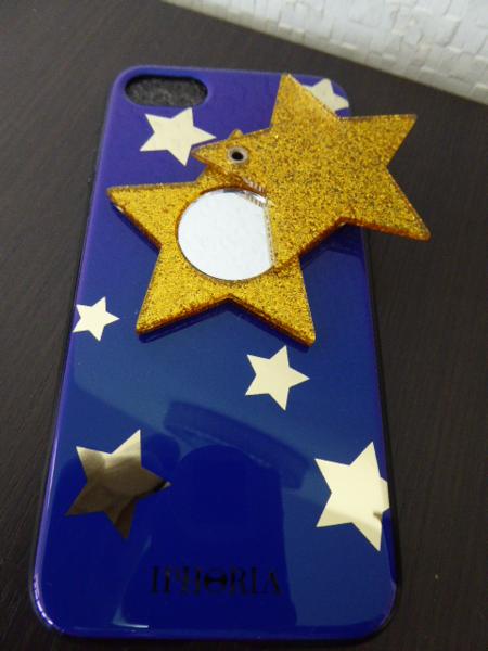 ☆iPhone7 用 IPHORIA アイフォリア MIROIR AU PORTABLE STAR NIGHT BLUE 鏡付 ソフトケース 定形外郵便 全国一律140円