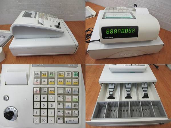 CASIOカシオ電子レジスターTE-340 CASIO 電子レジスター TE-340 オマケ 