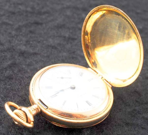 極美品 1912年 エルジン 多色金張 フルハンター 懐中時計 アンティーク ELGIN_3