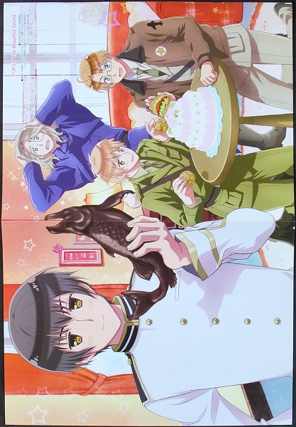 ヘタリア ピンナップポスター 日本 イギリス フランス アメリカ 本田菊