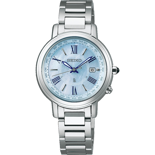 レディース 美品 稼働品 SEIKO ルキア クォーツ デイデイト 水色