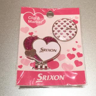 ゴルフクリップマーカー スリクソン ピンク 女性 レディース ハート マーカー_1