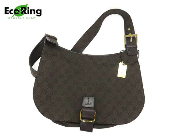 1円 GUCCI グッチ 121023 204991 GG柄 1円 グッチ GG柄 キャンバス×レザー