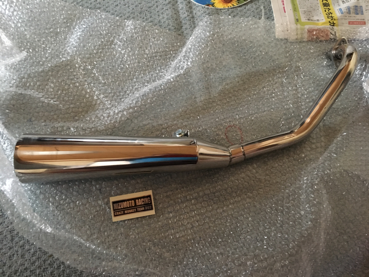 新品未使用 水本レーシング RMメガホンマフラー シャリー DAX 検 