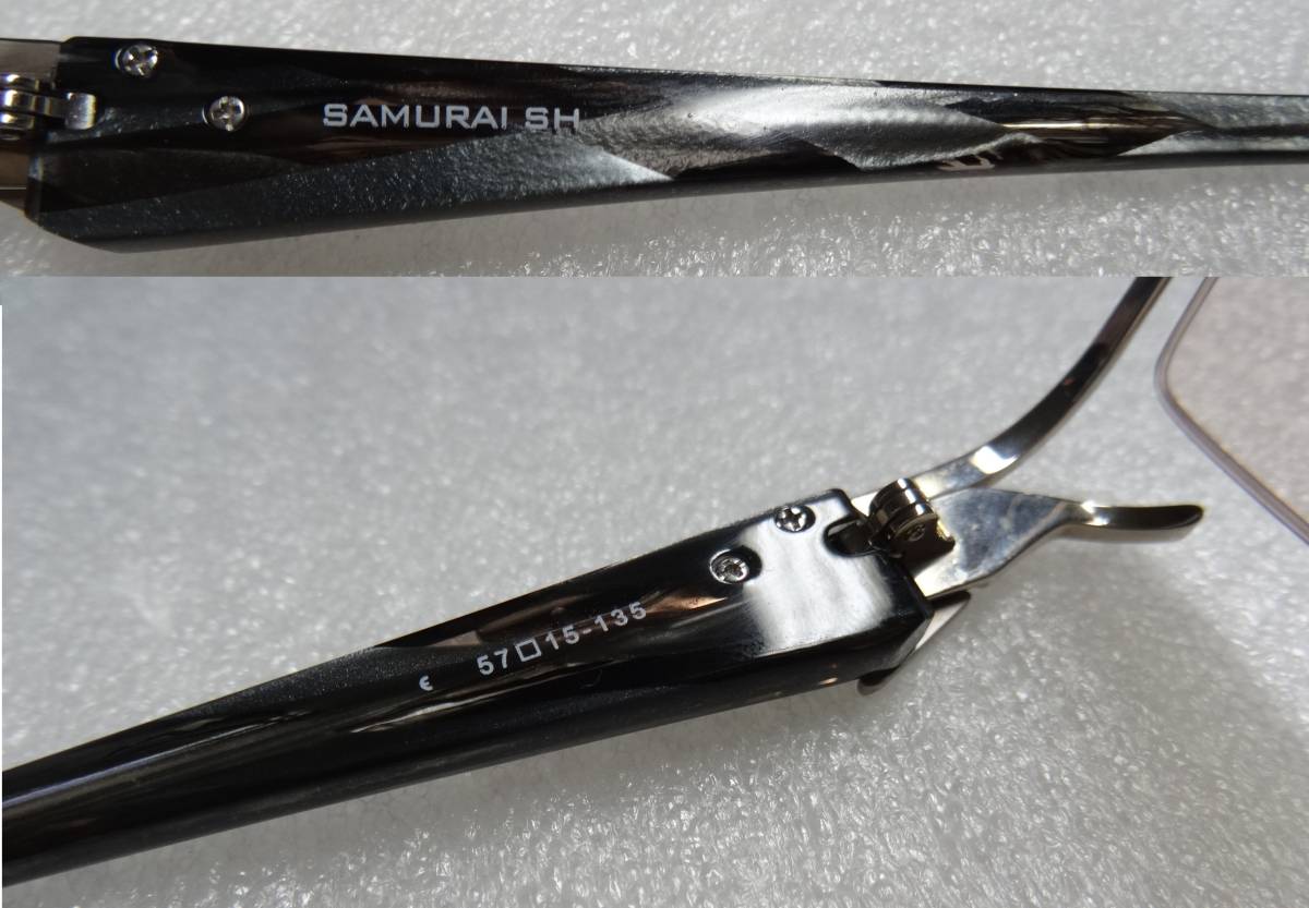 美品 サムライ翔 メガネ SS-T21 #1 57□15-135 チタン SAMURAI 美品 サムライ翔 メガネ SS-T21 #1 57□15-135 チタン SAMURAI