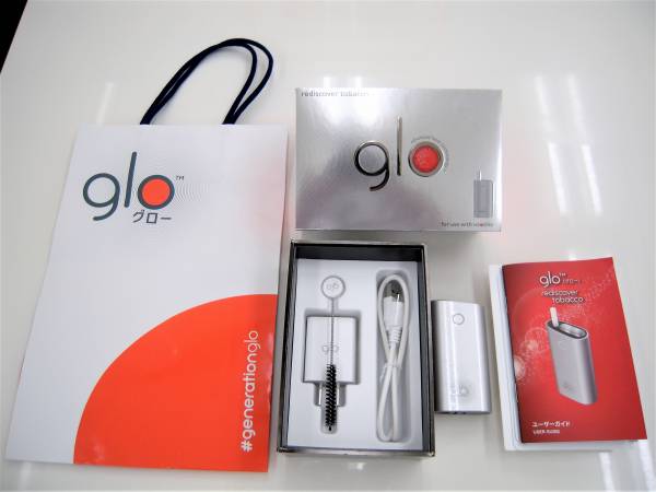 ★希少 【新品同様】 新型 glo グロー スターター・キット 本体 シルバー 未登録 2017年7月購入 レシート有★