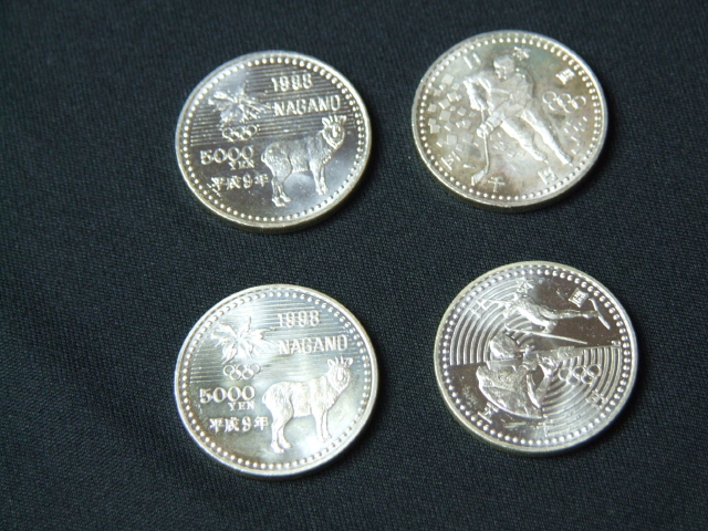 長野オリンピック記念　5000円硬貨　4枚