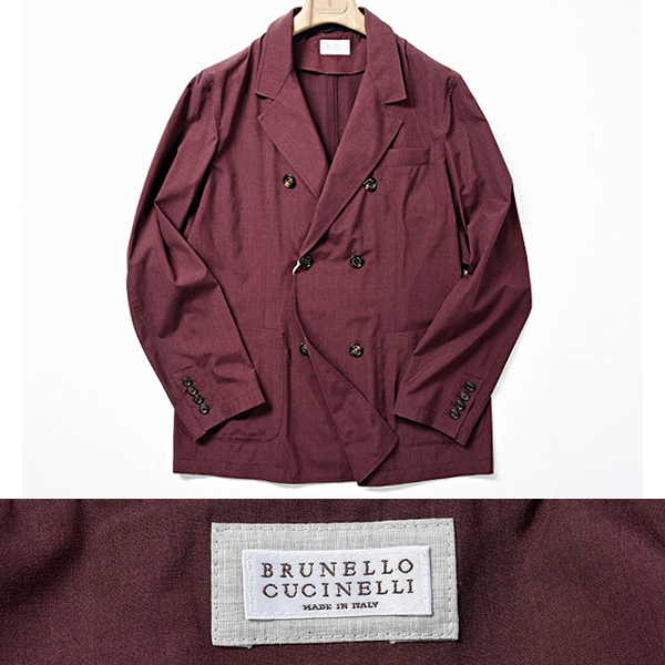 新品 31万 BRUNELLO CUCINELLI コート ダブルフロント コットン MADE IN ITALY【50】ブルネロクチネリ 267835