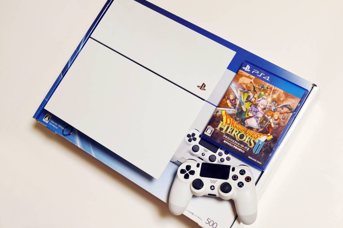 PS4 本体 500GB CUH1100AB02 ドラクエ付き 美品 ソフト付属 箱など付属 