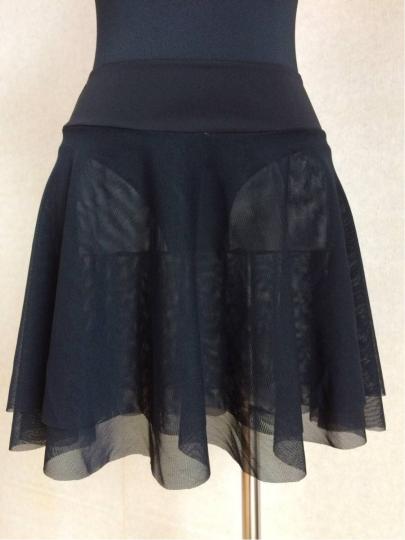 ■全円スカート■二重■黒チュール