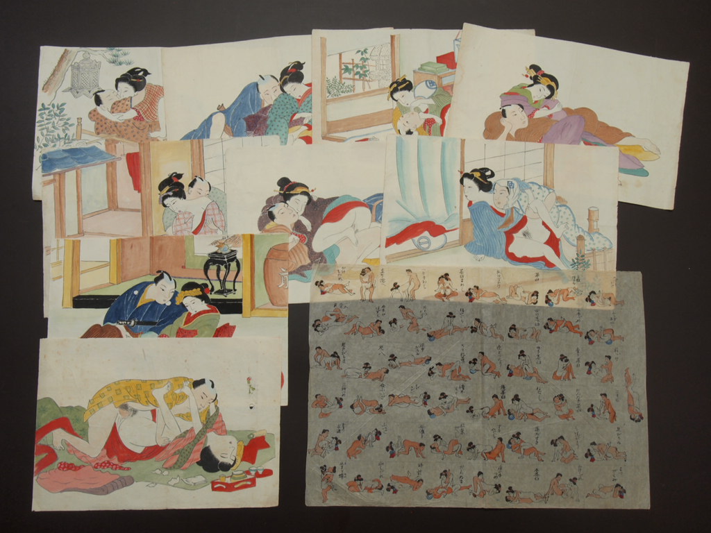 オリジナル品創作品ガレージキット春画裸婦春画浮世絵根付肉筆 肉筆 春画【私家本 肉筆春画帖 5冊一括】検 春本 春画 遊郭 遊女