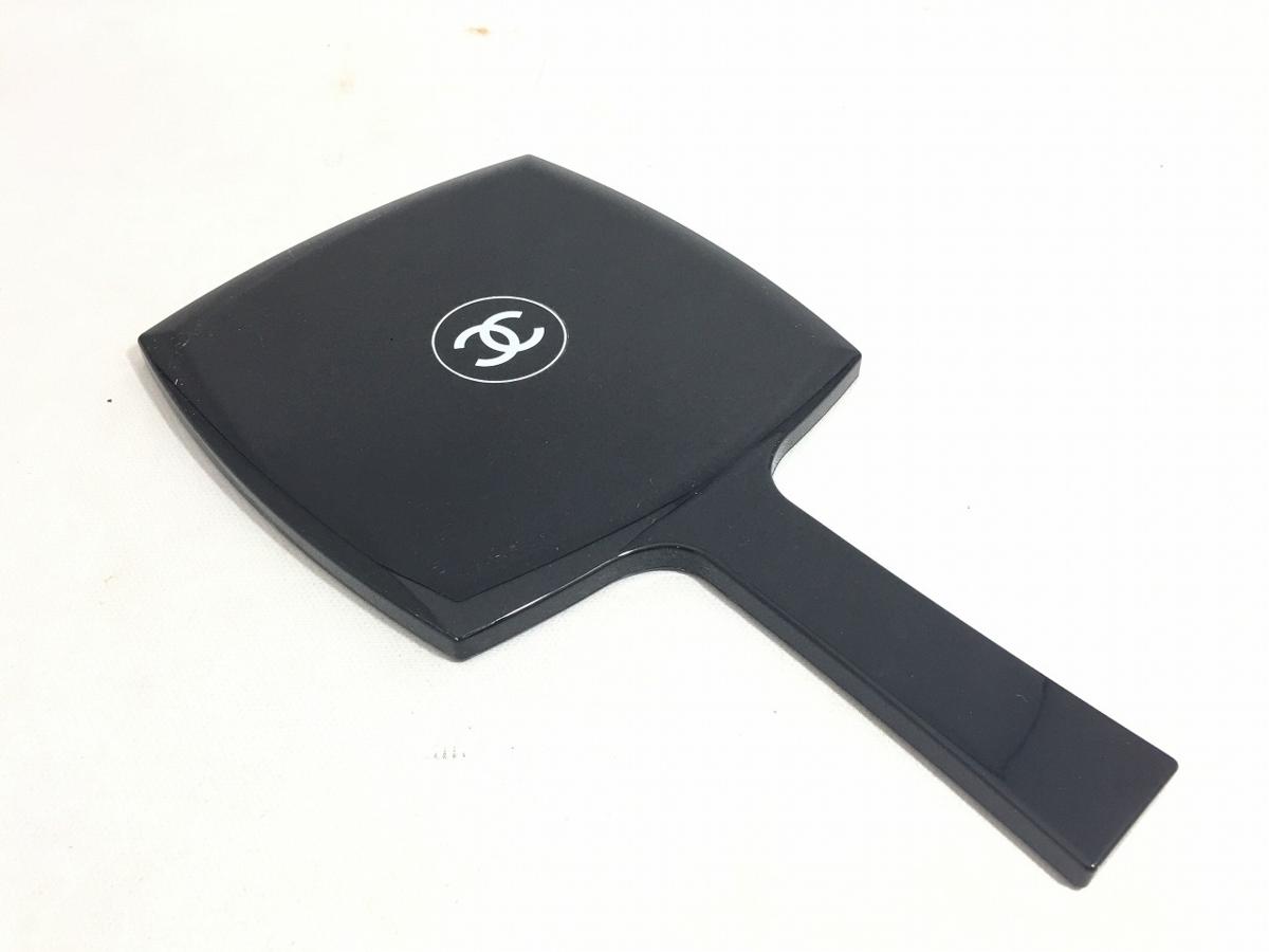 CHANEL ノベルティ シャネル 手鏡 ハンドミラー 黒CHANELハンドミラー