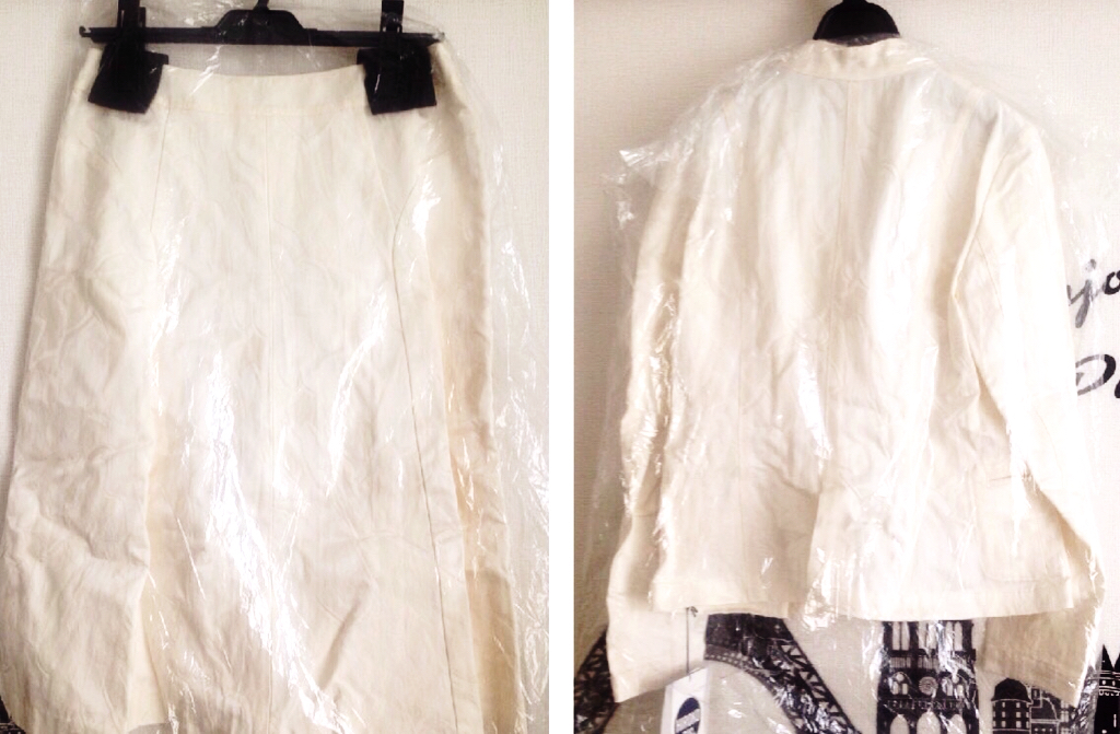 ☆新品,未使用品☆HIROKO BIS/ヒロコビス 白ジャケット&白スカート上下  