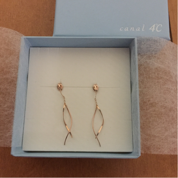 canal 4°C K10 ピンクゴールドピアス
