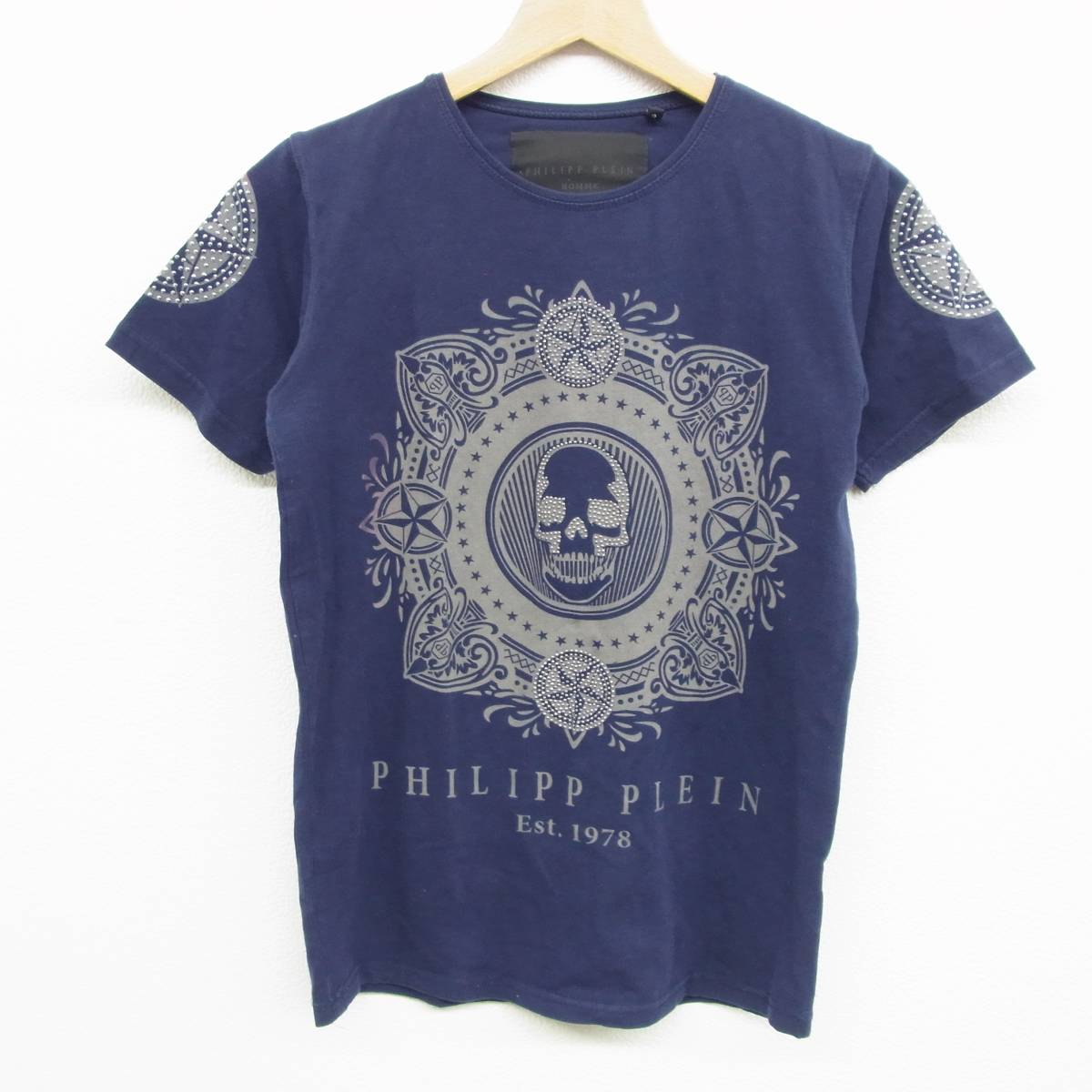 PHILIPP PLEIN HOMME フィリップ プレイン Tシャツ ラインストーン
