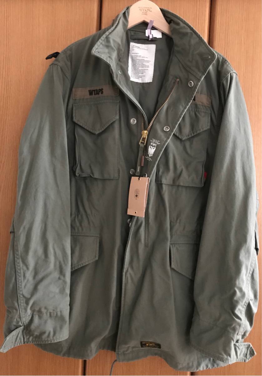最終 正規店購入 正規品 付属品完備 WTAPS ダブルタップス 15aw WTAPS M-65 / JACKET. NYCO. SATIN Ｓサイズ OD オリーブ 定価63，000円＋税