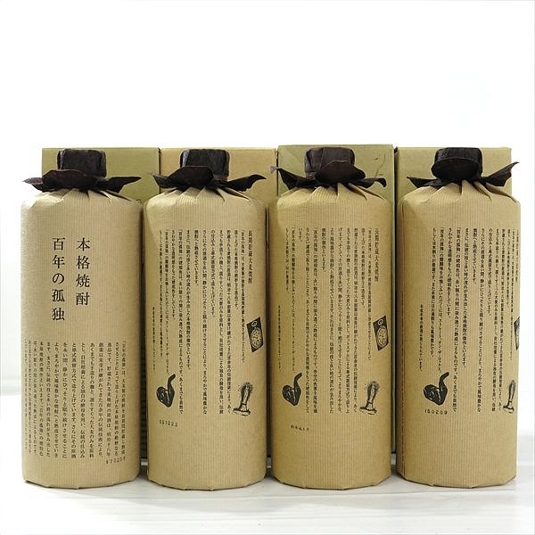 BS261◆ 麦焼酎 ◆ 黒木本店 百年の孤独 ◆ 40度/720ml ◆ 箱付 4本 セット ◆