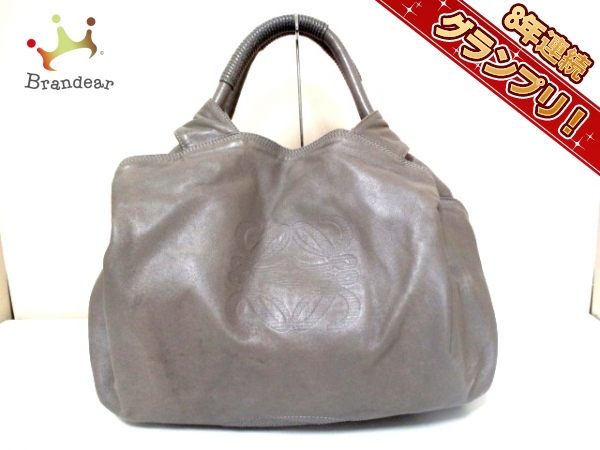 LOEWE ナッパアイレ メタリックグレー ロエベ LOEWE バッグ ハンドバッグ レザー グレー ナッパアイレ