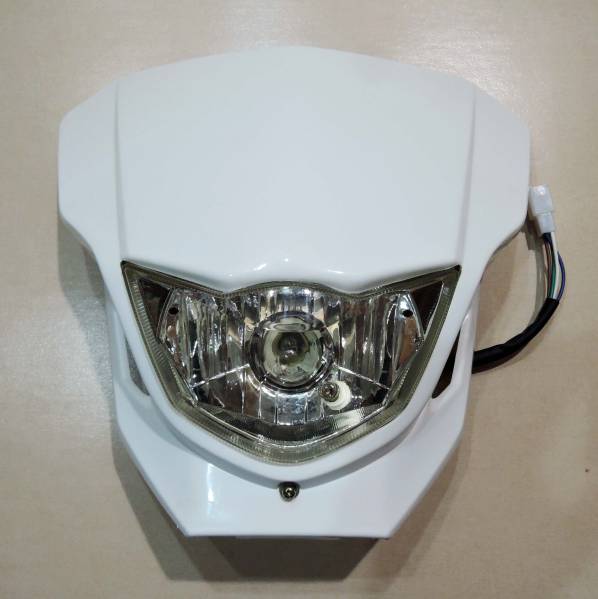 新品 ヘッドライトカウル TYPE1C 白 オフロード マスク