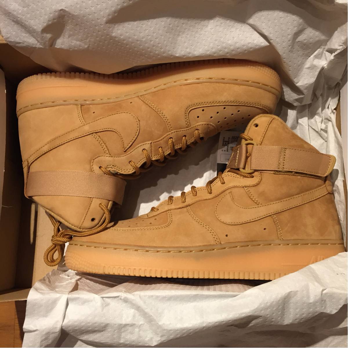 【国内正規・27.5cm】NIKE AIR FORCE 1 HIGH WHEAT ナイキ エアフォース 1 ハイ ウィート 新品未使用 atmos US9.5