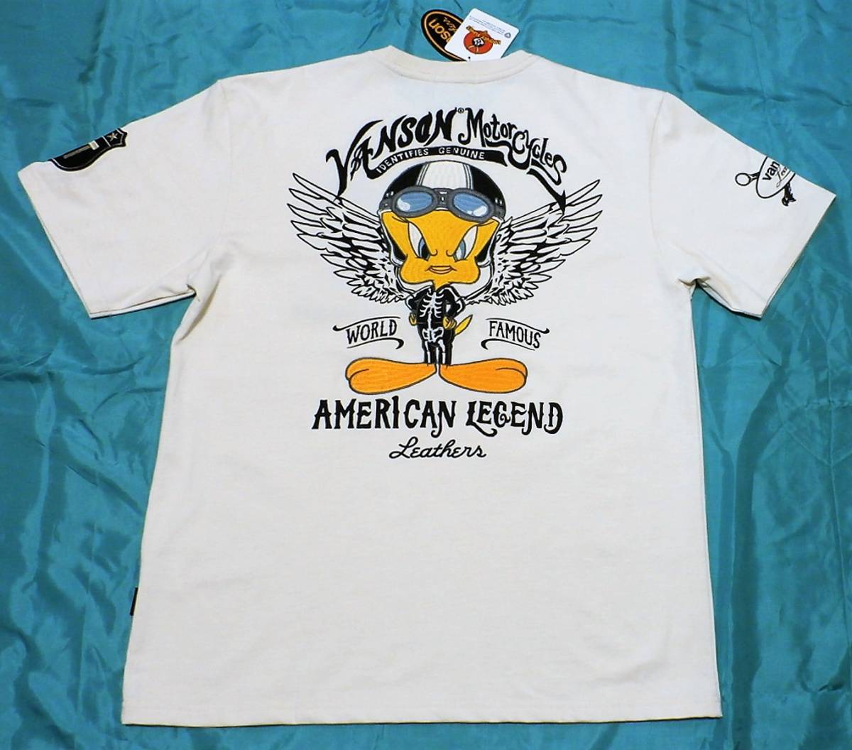 訳アリ新品(XL)定価9，180円【VANSONル-ニ-・テュ-ンズ コラボ トゥイ-ティ-半袖Tシャツ】LTV-716送料200円 アメカジ