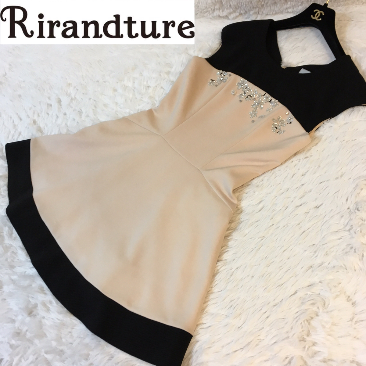 美人百花掲載 Rirandtureリランドチュール 大人可愛いキラキラビジュードレス ワンピースサイズ２着丈84 結婚式 イベントにも ワンピース 売買されたオークション情報 Yahooの商品情報をアーカイブ公開 オークファン Aucfan Com