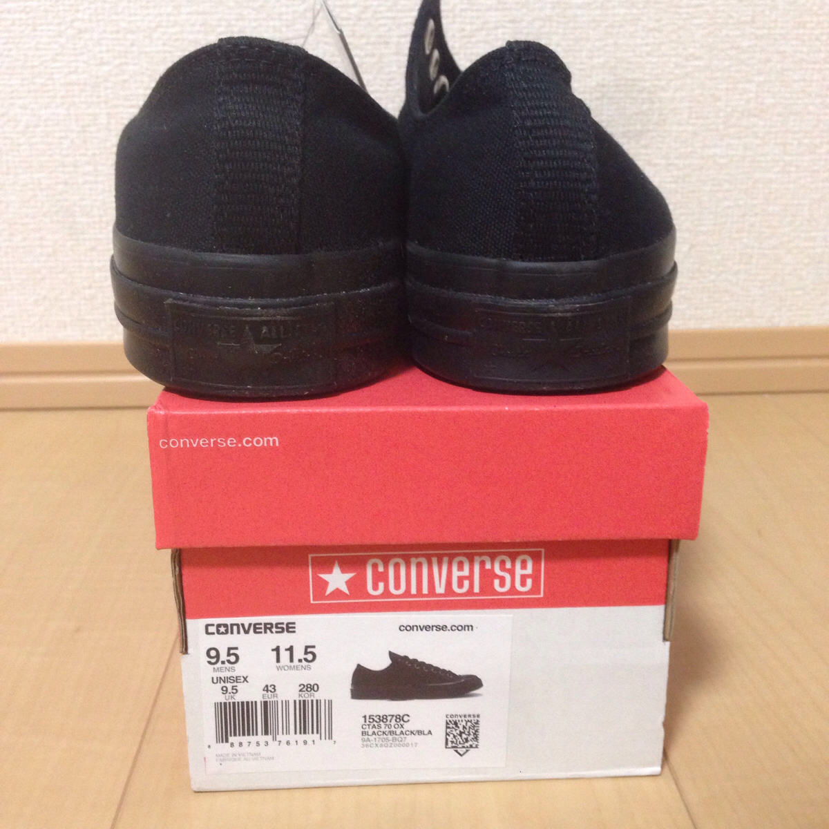 新品 28cm converse chuck taylor 70s all black low コンバース 