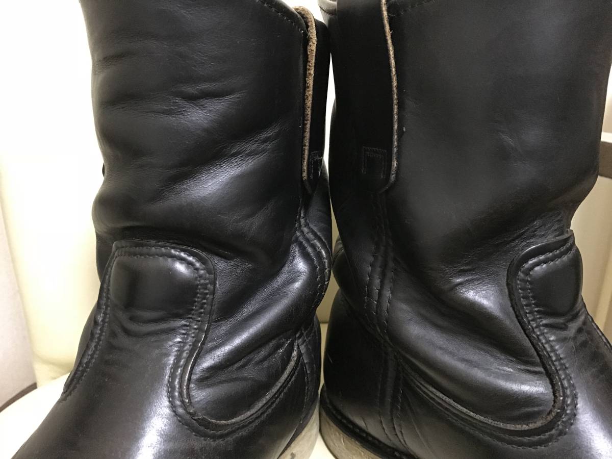 赤い羽BLOG REDWING 刺繍羽タグ (ブーツ 「羽タグペコスブーツ」レッド 