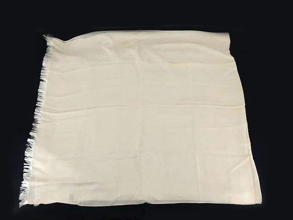 1円 シャネル シルク ショール オフホワイト BQ932