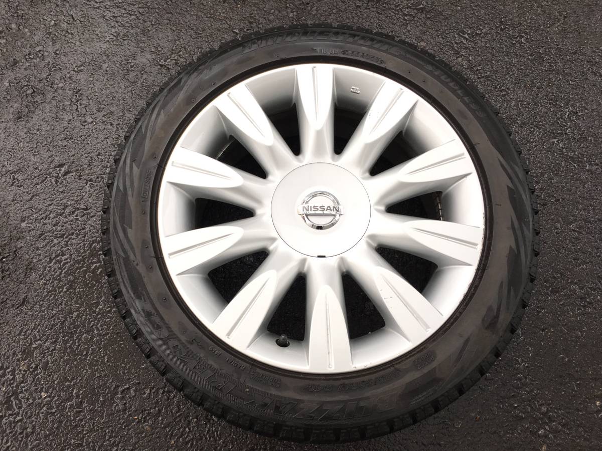 E51 エルグランド等に　日産純正17インチアルミホイール&スタッドレスタイヤ4本セット