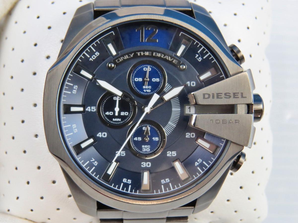 ☆DIESEL MEGA CHIEF 腕時計 DZ-4329 クロノグラフ ディーゼル DZ4329 メガチーフ ブルー