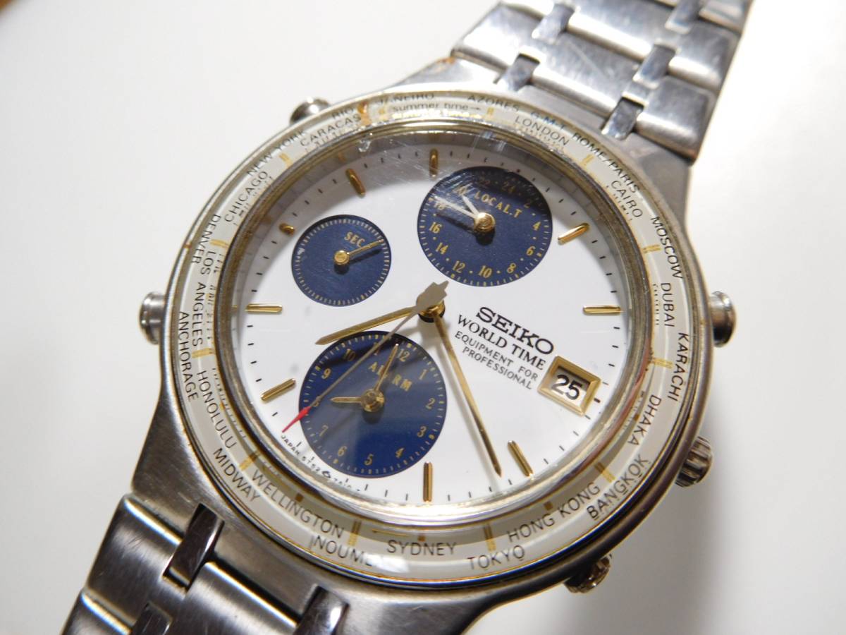 1円～used セイコー クォーツ 動作確認済(F-シ9)