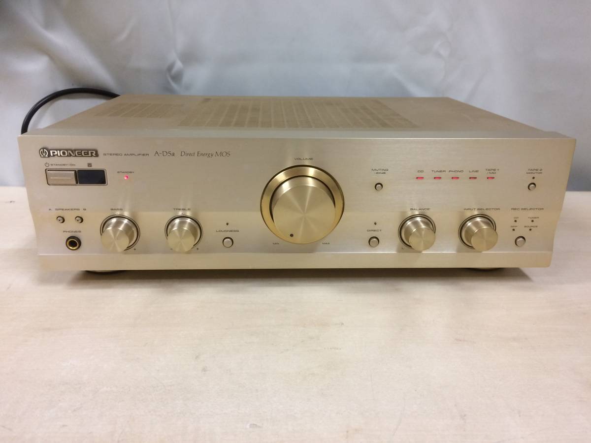 1APAD5a　【ジャンク】　PIONEER　パイオニア　ステレオアンプ　A-D5a Direct Energy　MOS　☆Y2106