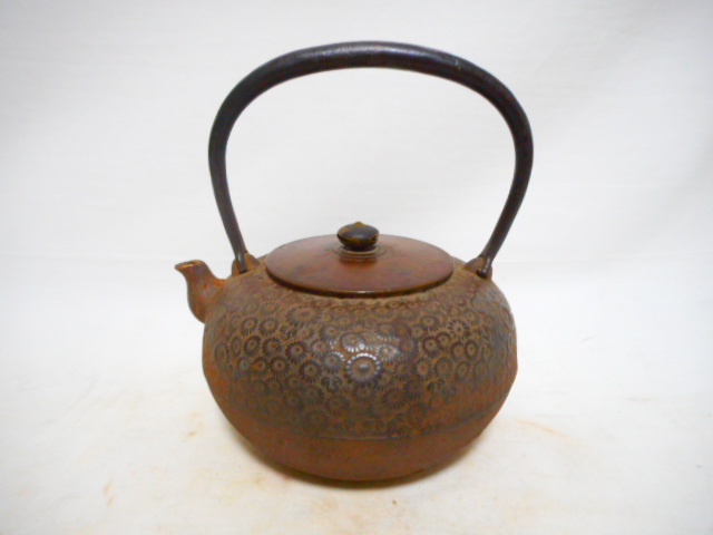 鉄瓶 鋳鉄製 茶道具 煎茶道具 琴》煎茶道具 祥雲堂造 煎茶鉄瓶 AU899