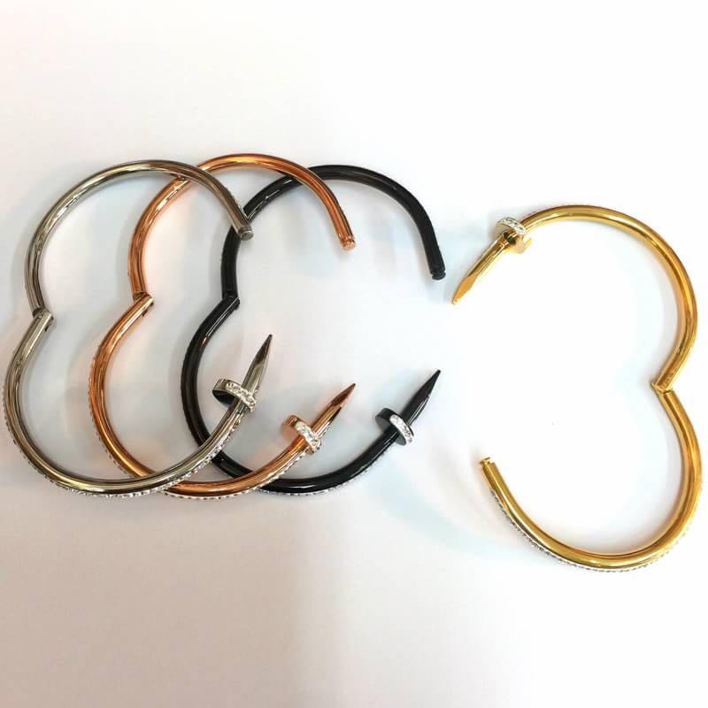 キラキラ サージカルステンレス 釘ブレスレット_3