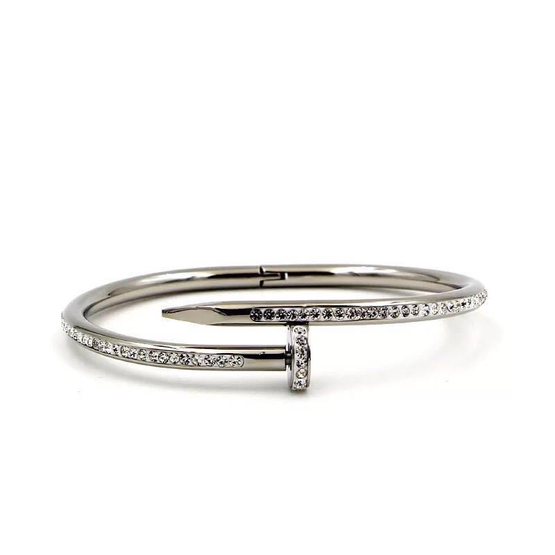 キラキラ サージカルステンレス 釘ブレスレット_5