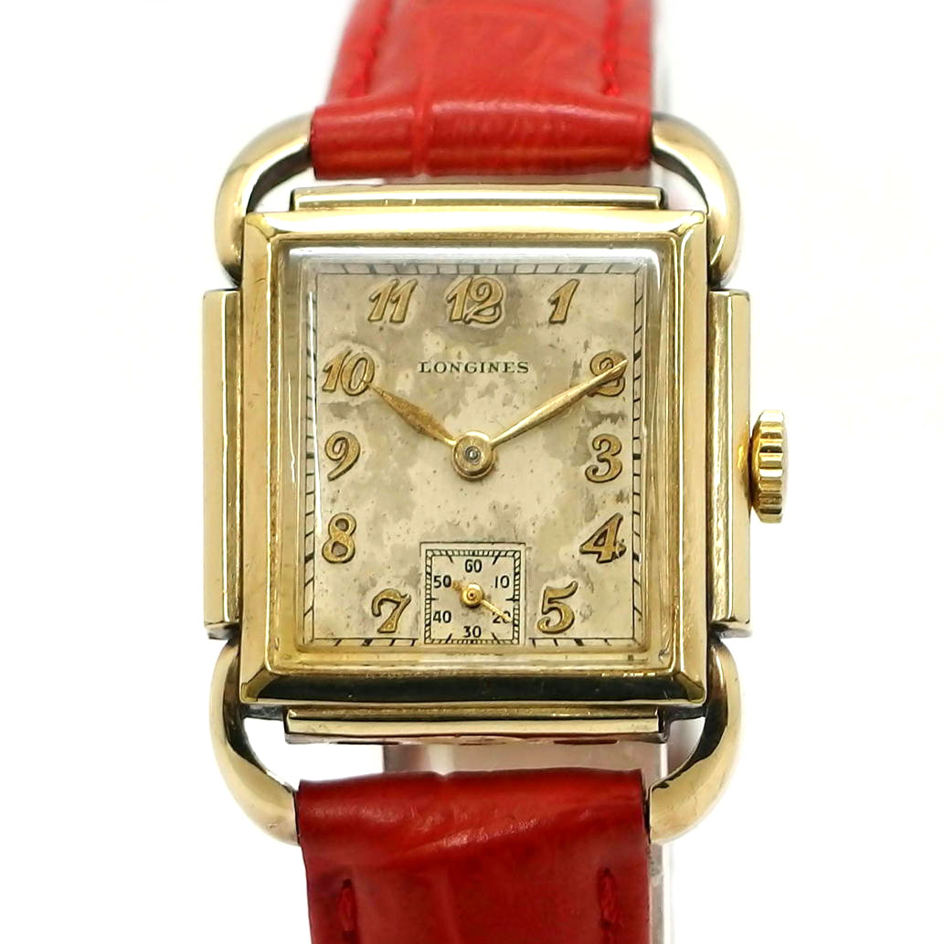 ジャンク品 LONGINES ロンジン ヴィンテージ手巻き時計 スクエアタイプ 