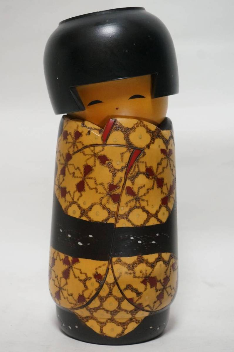 創作こけし？　総理大臣賞作家　可愛い木彫り人形　良夫之印