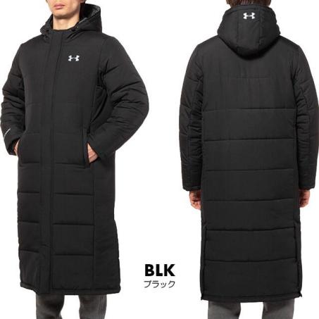 特価！新品【アンダーアーマー】UA コールドギア インフラレッド ロングコート ＬＧ ベンチコート ブラック