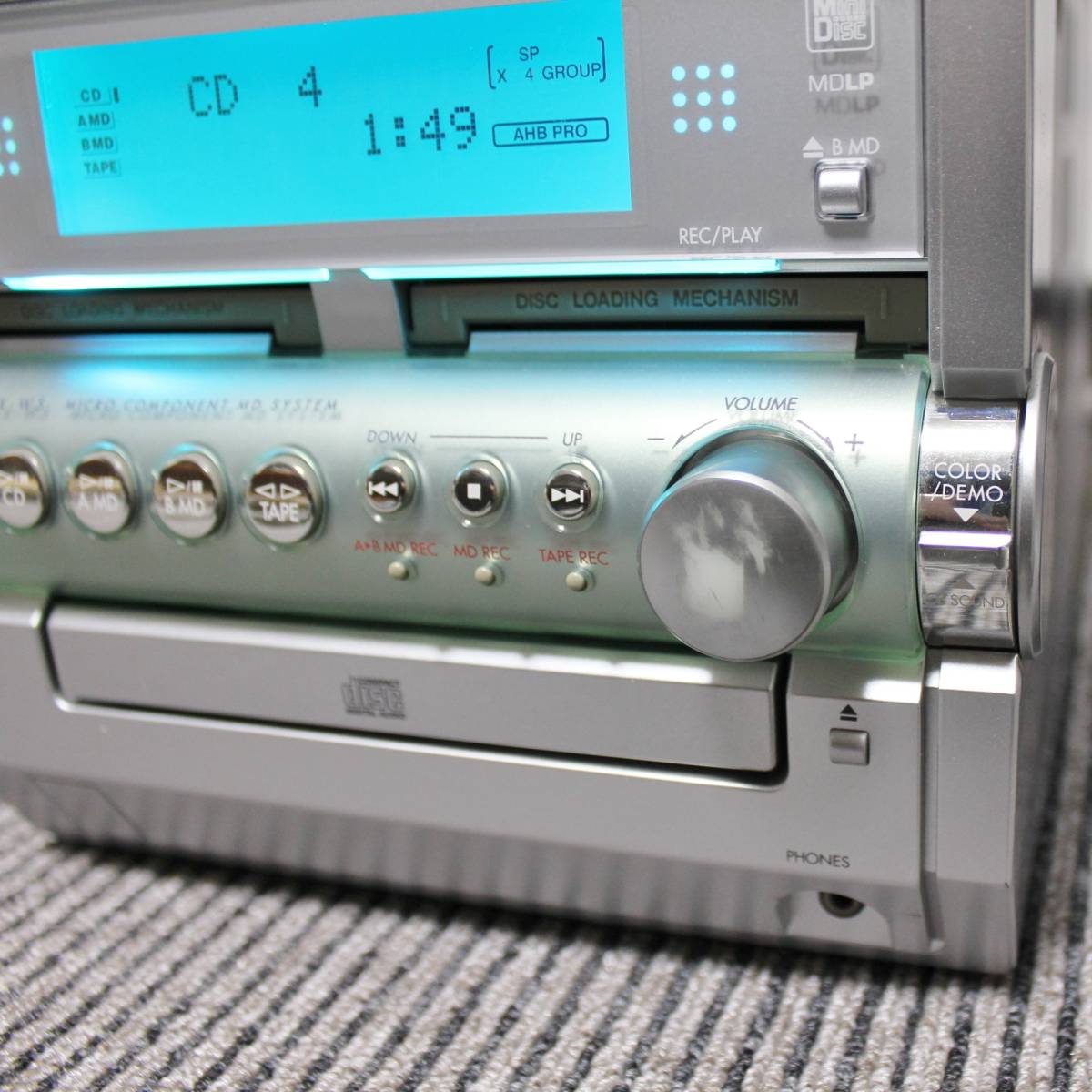 Victor 2MD/CD/カセットコンポ UX-W5-S(CA-UXW5-S)□CD-MD倍速録音可