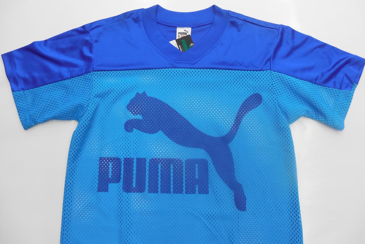 送料無料!!新品保管品◆PUMAプーマＶ首半袖ゲ－ムシャツ　ブルーＭ◆_3