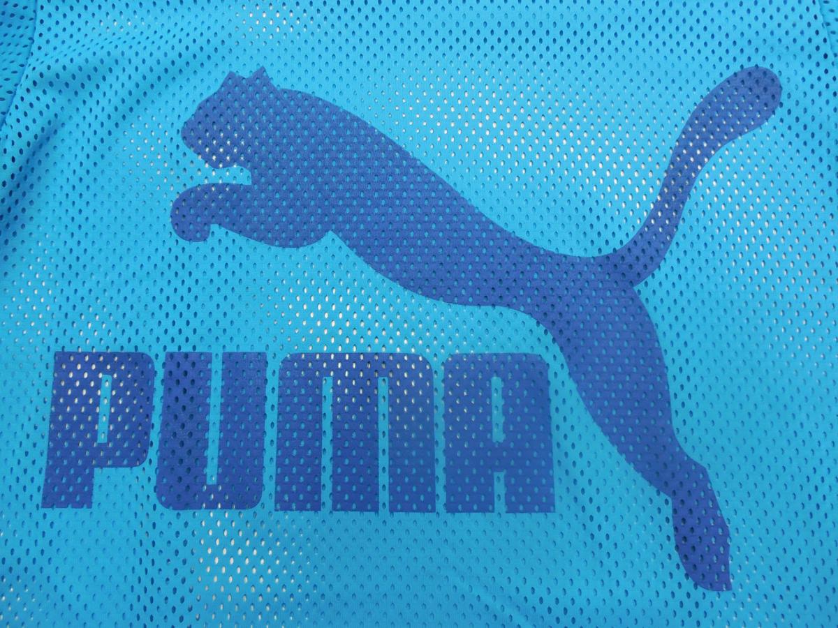 送料無料!!新品保管品◆PUMAプーマＶ首半袖ゲ－ムシャツ　ブルーＭ◆_4